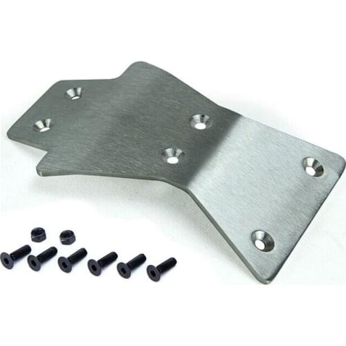 Stainless Steel Front Floor Reinforcement Plate for 1/5 Losi 5ive-t Km- X2 Rovan Lt 4wd Truck Rc Car Parts