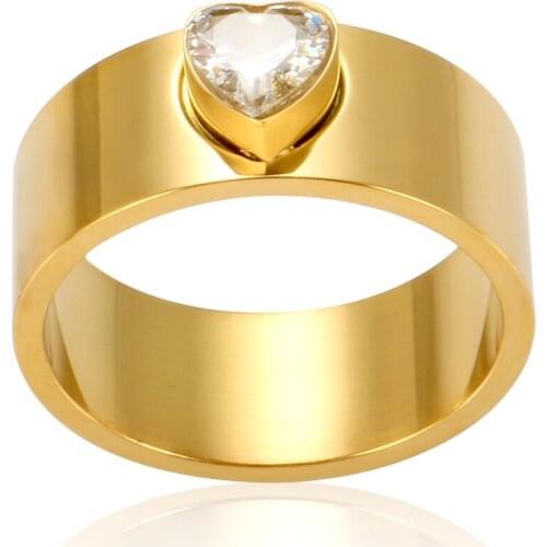 Personalized Heart Shaped Zircon Stone Ring Engagement Love Ring For Women Wedding Ring Jewelry Gift