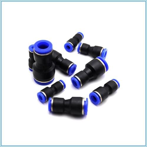 Pneumatic Fittings Push In Straight Reducer Connectors For Air Vacuum Water Hose Plastic Pneumatic Parts