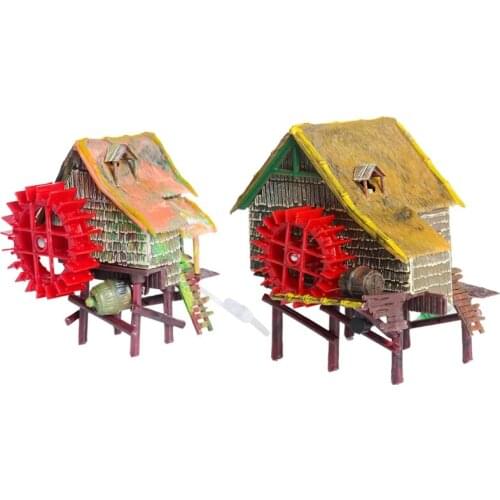 Resin Aquarium Ornaments Imitation Windmill for Air Stone Bubble Oxygen Pump Crafts Fish Tank Decor
