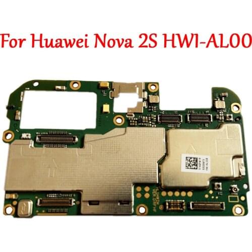 Tested Work Original Unlock Motherboard For Huawei Nova 2s Nova2s HWI-AL00 Main board Logic Circuit Electronic Chips 64GB