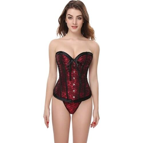 Sexy Corset Lace Floral Women Bustier Corset Lingerie Tops Evening Dress Waist Cincher Bodyshaper Breasted