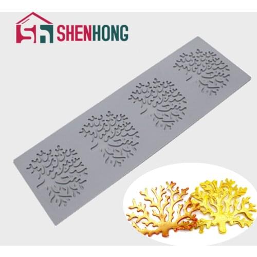 SHENHONG SH-1150/1152 Style Coral Lace Silicone Mold Cake Border Side Fondant Sugar Craft Chocolate Gumpaste Baking Accessories