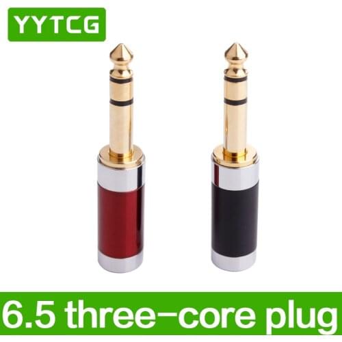 Stereo Jack 6.35mm 6.3mm Male Plug with Gold Plated Head Audio Microphone Wire Connector 6.35mm Male Plug