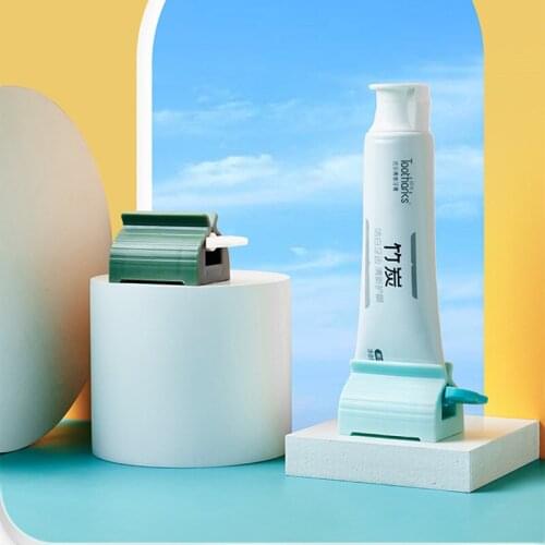 Toothpaste Squeezer Holder and Dispenser Bathroom Accessories Multifunctional Lazy Manual Clip-on Facial Cleanser Press Holder