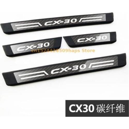 High-quality stainless steel Plate Door Sill Welcome Pedal Car Styling Accessories for Mazda cx-30 cx30 2020 Car styling