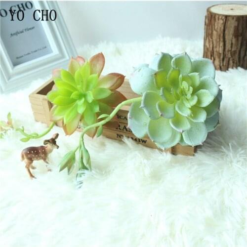 YO CHO 1PC High Quality Artificial Mini Lotus Succulent Plant For Home Jungle Party Tropical Decor DIY Best Indoor Succulents