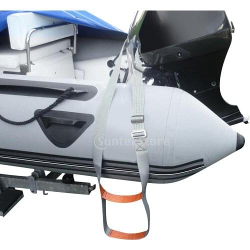 Heavy Duty High Strength Adjustable Inflatable Boat Rib Speedboat Dinghy 2 Step Boarding Ladder Webbing Strap