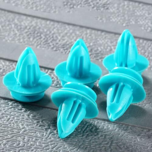 50Pcs Car Door Panel Clip 8.7x9.7mm Hole Auto Fastener Clips Fender Bumper Push In Type Plastic Rivets Retainers For Toyota
