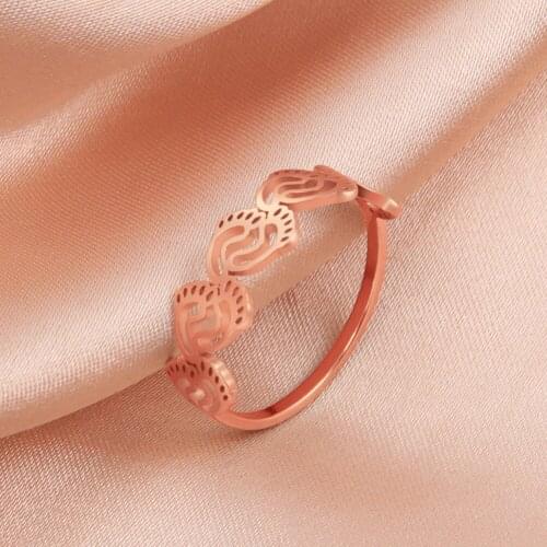 Cazador Cute Hollow Baby Feet Footprint Womens Rings Stainless Steel 2021 Trendy Finger Rings Jewelry Birthday Gifts Wholesale