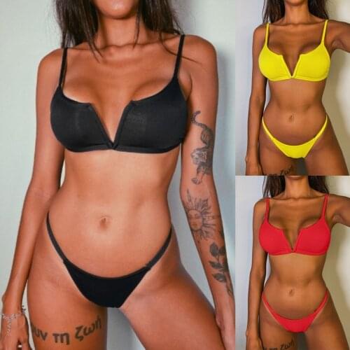 Womens Swimwear 2021 Sexy Printing Two-piece Suits Bikini Set Push Up Bathing Suit High Waist Bikinis 2021 Woman Swimsuit Beach