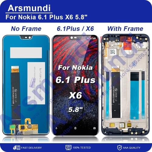 5.8" For Nokia X6 6.1Plus LCD Display Touch Screen Digitizer Assembly Replacement For Nokia 6.1 Plus TA-1103 TA-1083 TA-1099