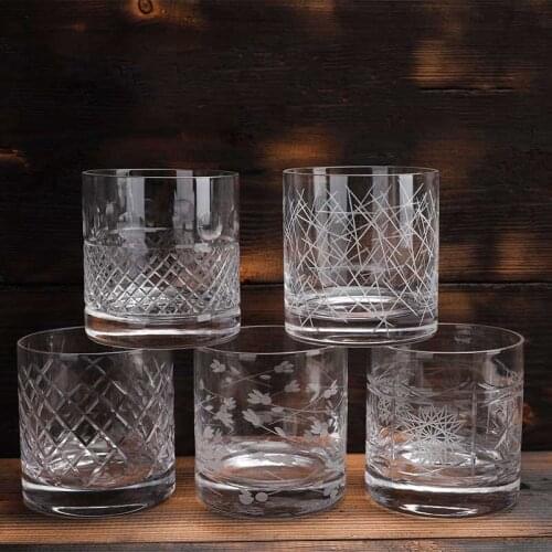 Free Shipping 2PCS Old Fashioned Whiskey Glasses, Excellent For Cocktail Bourbon Rocks Glassware 380ml Barware Pack of 2