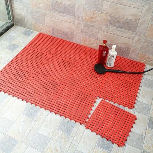 1pcs Pvc Splicing Bathroom Non-slip Mat Bath Mats Bathroom Mat Household Bath Toilet Kitchen Splicing Water-proof Mat