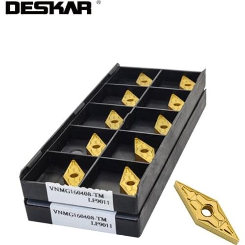 10PCS DESKAR VNMG160404 VNMG160408 VNMG160412 TM LF9018 LF9118 Carbide Inserts Turning Tools Lathe Cutting Tool For Steel