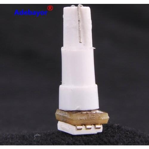 100 pcs/lot Car Interior LED T5 1 SMD 5050 led Dashboard Wedge 1 LED Car Light Bulb Lamp Yellow Blue green red white
