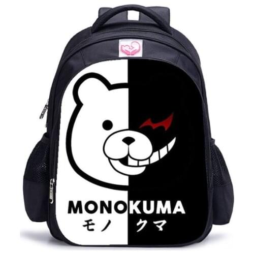 16 inch Anime Danganronpa Backpack Children School Backpack for Girls Boys Mini Rucksack Mochila