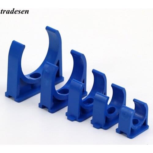 5pcs/lot ID 20~50mm PVC Pipe Clamp Garden Micro Irrigation Fittings Steady Fixed U-type Water Pipe Strap Clip Tube Connectors