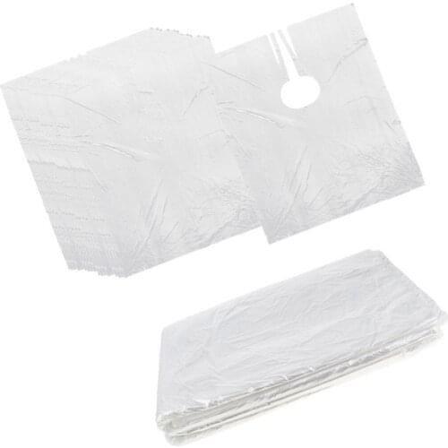 200Pcs Plastic Hair Cutting Cape Clear Hairdressing Dye Coloring Gown Cloth