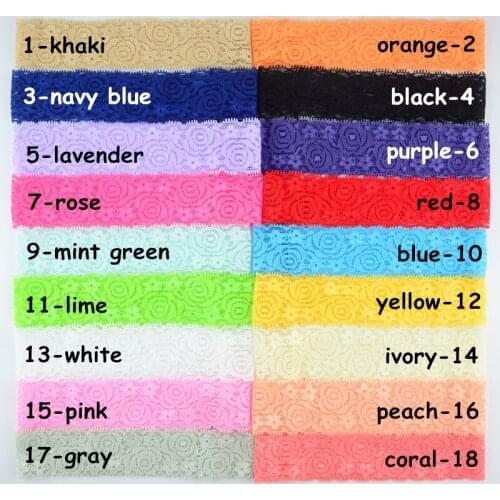 60 pcs/ lot , 4cm lovely lace elastic stretch headband for girls headwear accessories