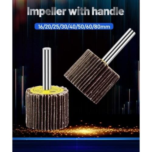 Abrasive Flap Wheel Sander Abrasive Flap Wheel Silicon Carbide Abrasive Grinding Head with Handle Metal Grinding Wheel