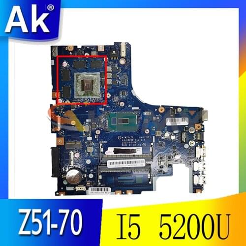 Akemy AIWZ0/Z1 LA-C282P Motherboard For Lenovo Z51-70 Y50C XIAOXIN V4000 Laptop Motherboard CPU I5 5200U R9 M375 Work