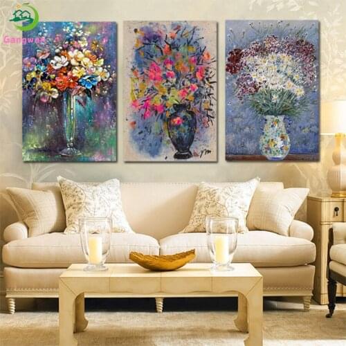 Diamond Embroidery Abstract art, colored flowers Full Square round Diamond Mosaic Art Painting Cross Stitch Wall Decor