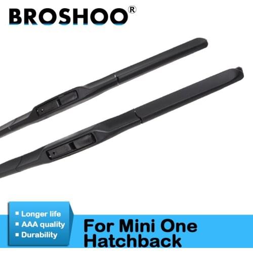 BROSHOO Auto Natural Rubber Wiper Blades Clean The Windshield For Mini One Hatchback R56 F56 Model Year From 2000 To 2018