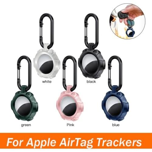 For Apple Airtag Case Silicone Protective Sleeve Keychain Shockproof Cover For Apple Tracker TPU Anti-Lost Device Airtag Case