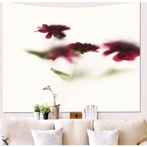 Flower Tapestry with Aesthetic Hazy Design Wall Hanging Mandala Hippie Tapestry Wall Decor Blanket For Bedroom Home Dorm Office