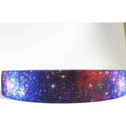 12 Meters 1" 25mm Wide Rainbow Galaxy Suspender Elastic Webbing Great For Suspender Making