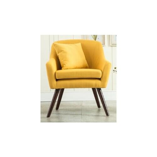 Cloth art is contracted and contemporary single recreational sofa chair. The balcony bedroom cafe solid wood sofa