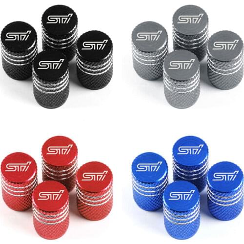 4pcs New For Subaru STI Impreza Forester Tribeca XV Aluminum alloy Wheel Tire Valve Caps waterproof Car Accessories