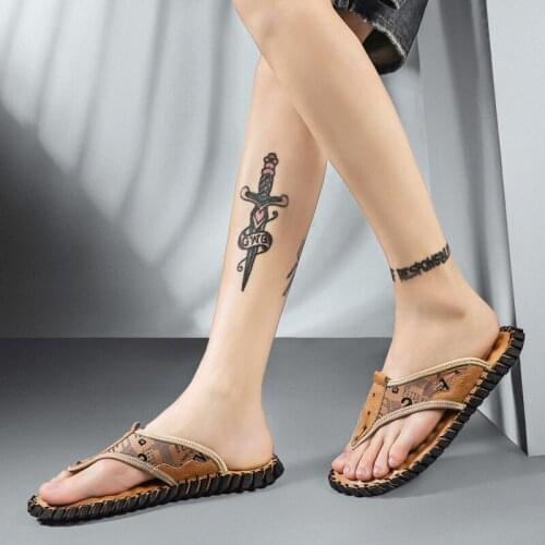 Sneakers Men Fashion Flip Flops Bulk Fashion Shoes Men Casual Slippers Man 45 Sandals Summer Mens Leather Italian Size 47