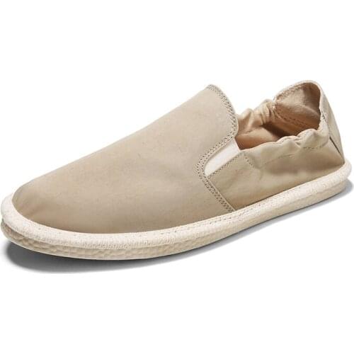 2021 Mens casual shoes canvas loafers driving shoes soft shoes beach fisherman shoes lightweight breathable fitness mens shoes