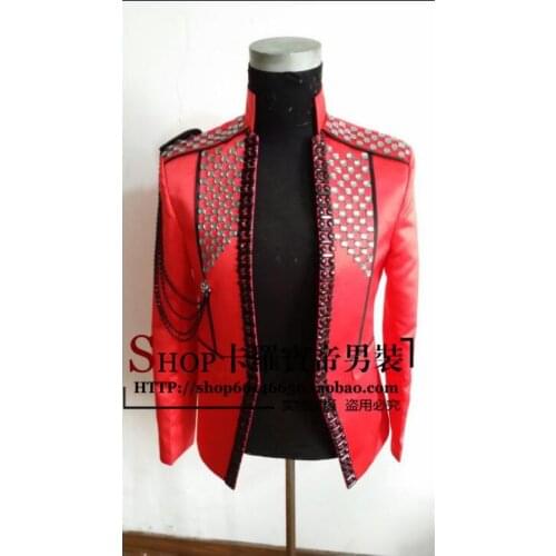 Rhinestone mens suits designs masculino homme terno stage costumes singers men sequin blazer dance clothes jacket stand collar
