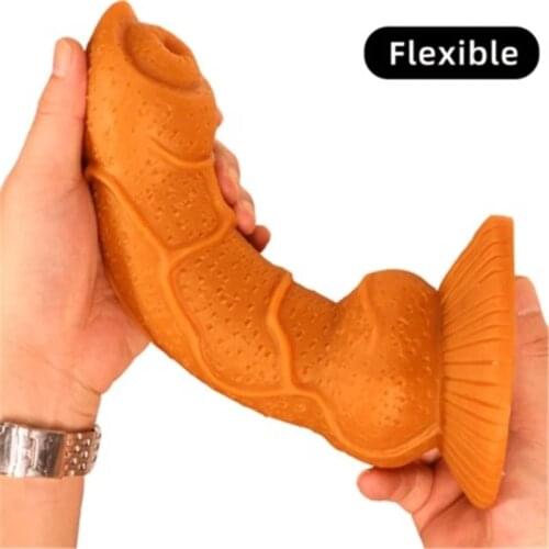 Soft Liquid Silicone Dildo Realistic Animal Dildo Adult Sex Products Female Masturbator G spot Butt Plug Erotic Toys for Women