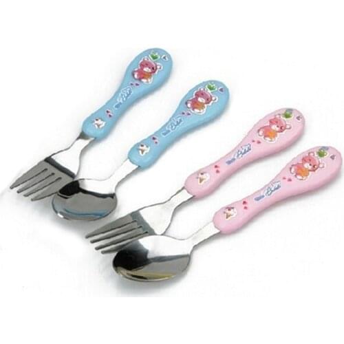 Classic Princess Children Fork Spoon Set 2 Pieces Creative Cartoon Stainless Steel Cutlery Set