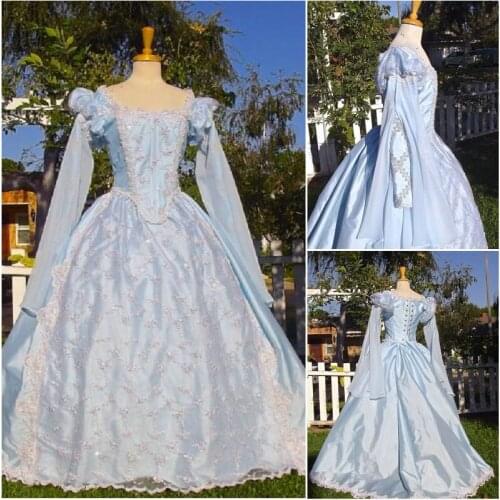 R-118 Victorian Gothic/Civil War Southern Belle loose Ball Gown Dress Halloween Vintage dresses Custom made