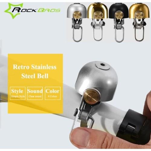 Rockbros Bike Bell Alloy Mountain Road Bicycle Bell Cycling Safety Alarm Alloy Horn Handlebar Bicycle Ring MTB Bike Accessories