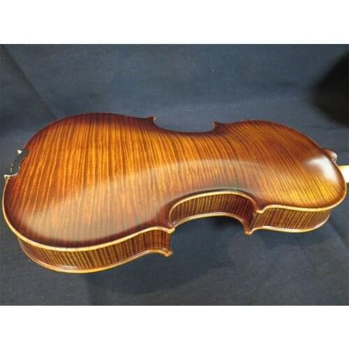 Strad style European Tone flamed maple back concert solo song violin 4/4 #14870