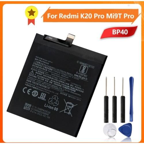 Xiao Mi Xiaomi Mi Original Phone Battery BP41 BP40 For K20Pro Mi9T Mi 9T Pro K20 3900mAh Replacement Battery + Tool