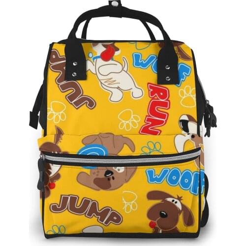 Cartoon Dog Pattern Diaper Bag Backpack for Mummy Maternity Bag for Stroller Bag Large Capacity Baby Nappy Bag Organizer New
