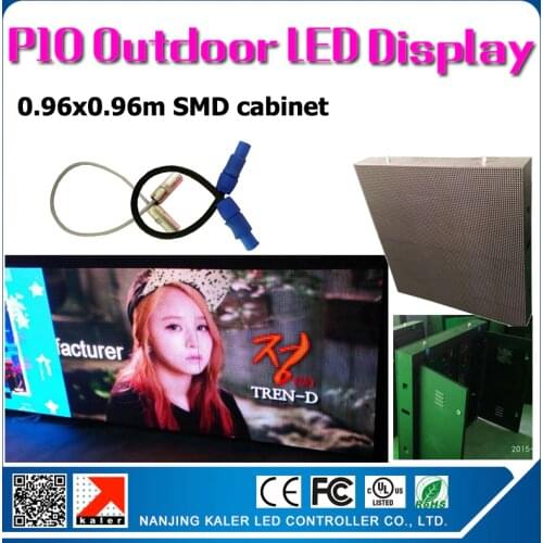 TEEHO led Outdoor 3535SMD RGB P10 LED display panel 38x38 inches waterproof led video panel p10 outdoor smd with airplug cables