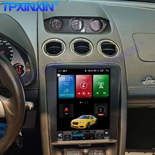 Tesla Screen Carplay Android 10.0 6G-128G For Lamborghini Gallardo Car GPS Radio Stereo Receiver Navi Audio Recorder Head Unit