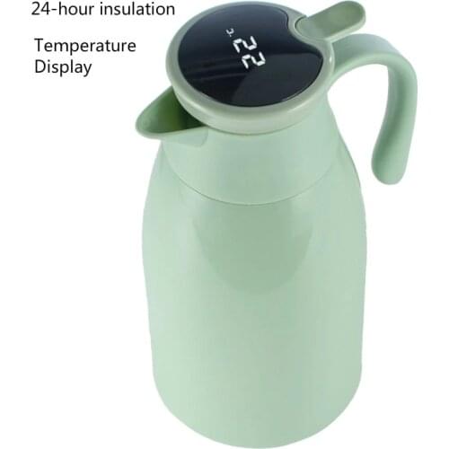 1/1.3L Smart Insulation Kettle Thermos Bottle Home Hotel Large Capacity Glass Liner Coffee Pot Temperature Display Water Cups