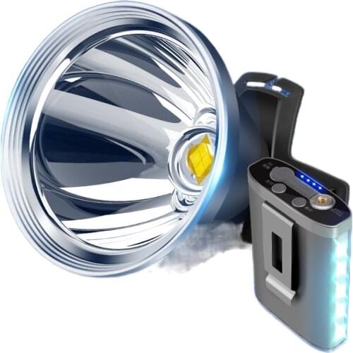 Bright lamp headlight glare rechargeable flashlight head mounted separate long life xenon lamp night fishing