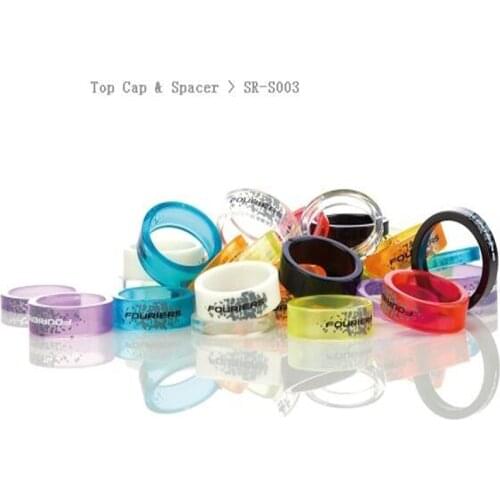FOURIERS Bike Fork Top Cap Spacer Transparent Nylon Washer Diameter 28.6mm Bicycle Front Fork Washer SR- S003