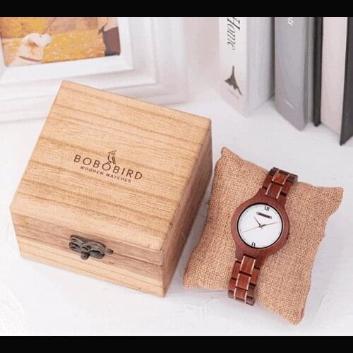BOBO BIRD Womens Watch Quartz Watch Wooden Wrist Watch Female Lady Wristwatches For Women Wood Clock Timepieces Gift 2021 New