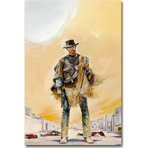 016 A Fistfull of Dollars Classic Movie Wall Silk Cloth Poster Art Decoration Gift